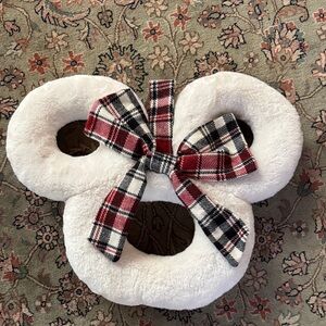 Authentic Disney Faux Fur Plaid Holiday Wreath
